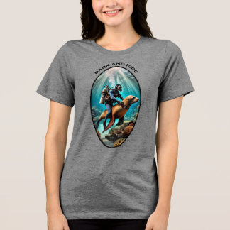 T-shirt En Tri-matière Plongée vintage plongée plongée avec un URM de Lio
