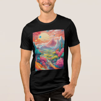 T-shirt En Tri-matière Plongez dans un monde d'art Abstrait surréaliste