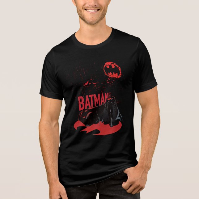 T-shirt En Tri-matière Pluie de Batman Crimson (Recto)