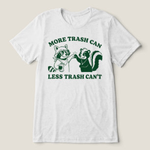T-shirt En Tri-matière Plus de poubelle moins de déchet Raton laveur mouf
