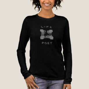 T-shirt En Tri-matière "Poète de vie" avec nuances de gris Motif Abstrait