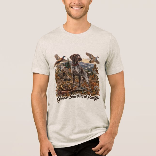 T-shirt En Tri-matière Pointer allemand - Collection de chasse (Recto)
