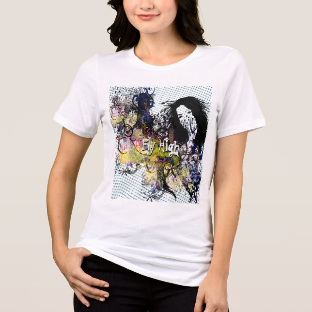 T-shirt En Tri-matière Points rétro Abstrait Fly High (Recto)