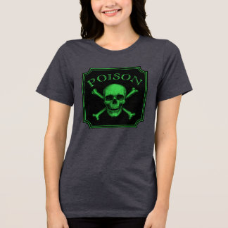 T-shirt En Tri-matière Poison Crâne et os croisés Halloween Design Imprim