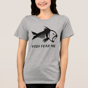 T-shirt En Tri-matière Poisson de nom et de texte personnalisés