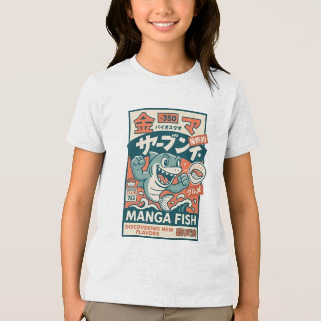 T-shirt En Tri-matière Poisson Manga (Recto)
