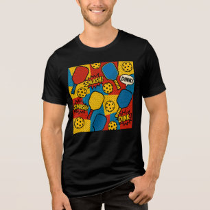 T-shirt En Tri-matière Pop Art Pickleball - Retro Comic Style Design