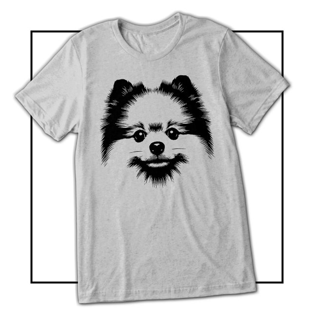 T-shirt En Tri-matière Pop Art Pomeranian For Pomeranian Dog Lovers (Pop Art Pomeranian For Pomeranian Dog Lovers Tri-Blend Shirt)