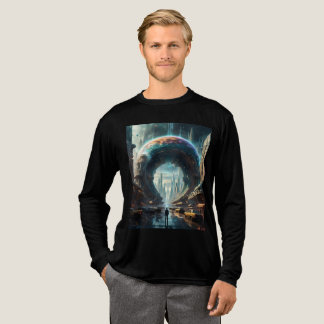 T-shirt En Tri-matière Portail futuriste de la planète Alien avec Porte m