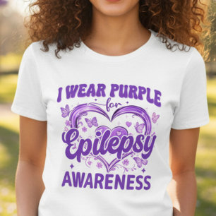 T-shirt En Tri-matière Portez des papillons de sensibilisation à l'épilep