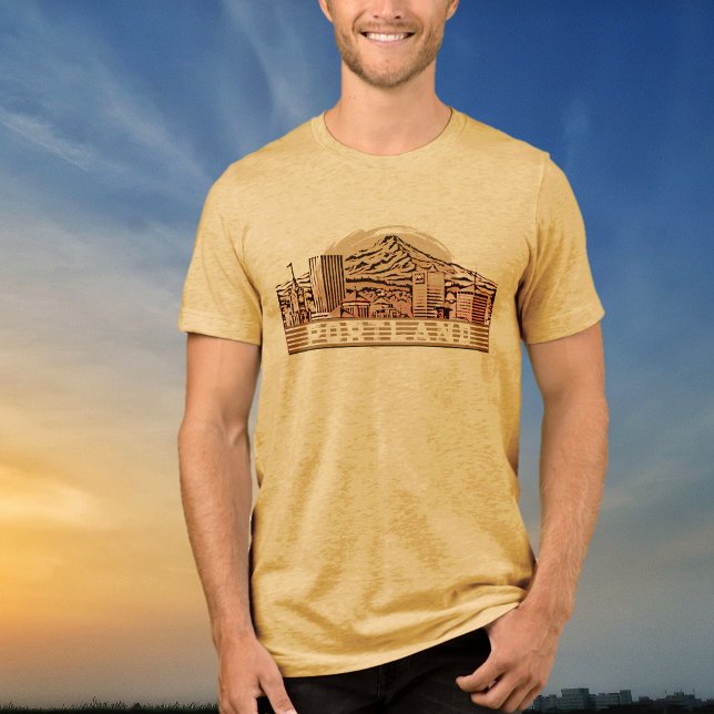 T-shirt En Tri-matière Portland Black Skyline Graphic T-Shirt (Créateur téléchargé)