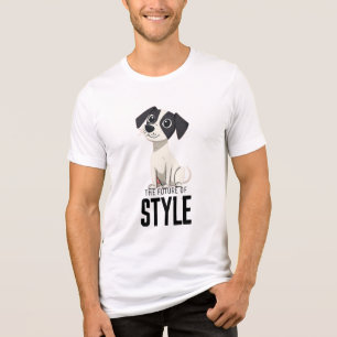 T-shirt En Tri-matière Portrait complet d'un chien abstrait minimaliste