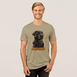 T-shirt En Tri-matière Portrait de chien noir élégant - Art réaliste pour