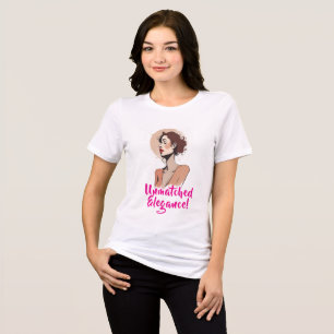 T-shirt En Tri-matière Portrait de femme élégant