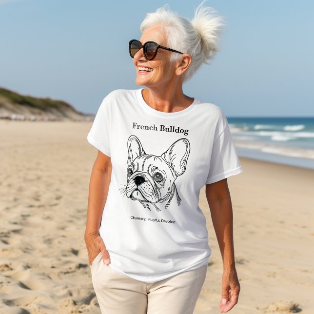 T-shirt En Tri-matière Portrait de French Bulldog (Créateur téléchargé)