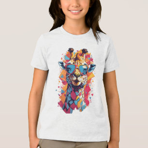 T-shirt En Tri-matière Portrait de girafe de style graffiti-58567