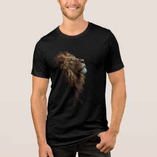 T-shirt En Tri-matière Portrait de Lion Majestueux Force & Confiance Roya
