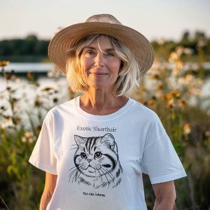 T-shirt En Tri-matière Portrait Exotique Shorthair