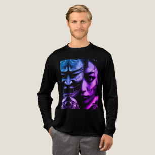 T-shirt En Tri-matière Portrait réaliste d'une femme japonaise masquée av