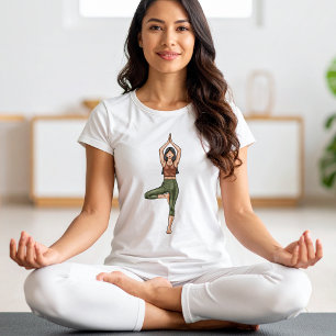 T-shirt En Tri-matière Pose Arbre Yoga Vrikshasana Fitness Yogi Femme