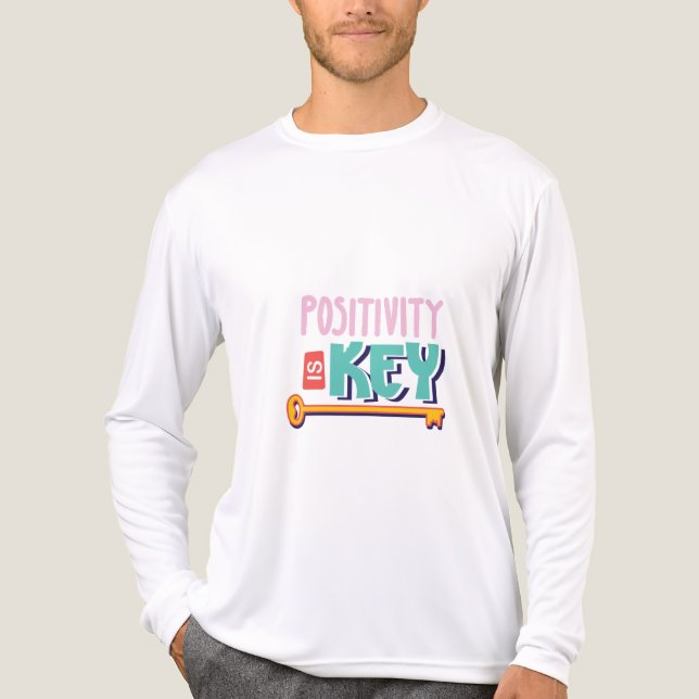 T-shirt En Tri-matière positivity is the key design  (Recto)