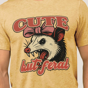 T-shirt En Tri-matière Possum mignon mais féral : Humour Sarcastique Vint