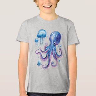 T-shirt En Tri-matière Poulpe de l'abîme électrique & Méduse lumineuse