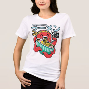 T-shirt En Tri-matière Poulpe Ramen le plus savoureux – Kawaii Noodle jap