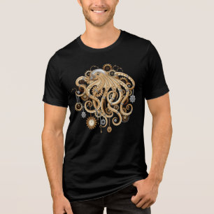 T-shirt En Tri-matière Poulpe Steampunk Rétro Fantastique Mécanique