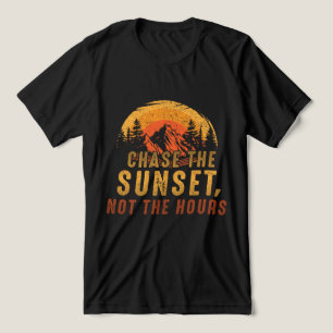 T-shirt En Tri-matière Poursuivez le coucher du soleil, pas les heures