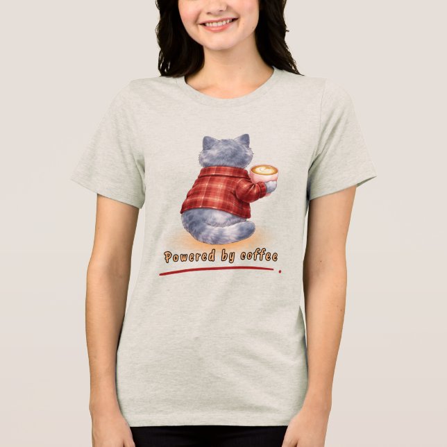 T-shirt En Tri-matière Powered by Coffee (Recto)