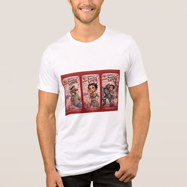 T-shirt En Tri-matière PowerOf3Brand Triple Vision Red Panel Graphic Tee (Recto)