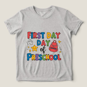 T-shirt En Tri-matière Premier jour de l'enseignement préscolaire