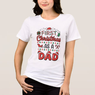 T-shirt En Tri-matière Premier Noël Papa Fêtes