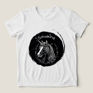 T-shirt En Tri-matière Première rentrée - Enfant scolarisé - Licorne avec