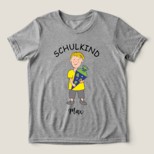 T-shirt En Tri-matière Première rentrée scolaire - Garçon avec cône de bo