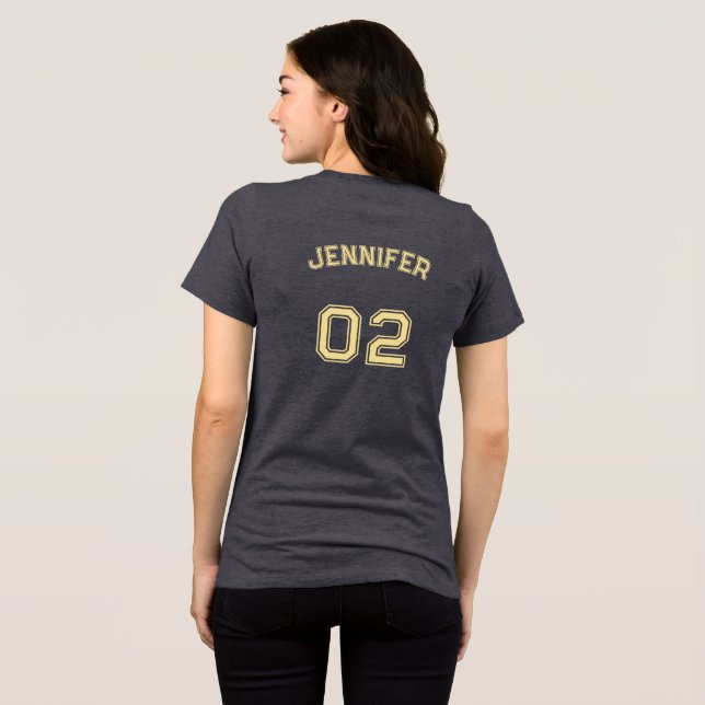 T-shirt En Tri-matière Premium Soft Player Nom Jersey Numéro Femme (Verso intégral)