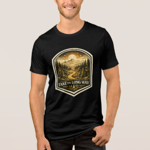 T-SHIRT EN TRI-MATIÈRE PRENDRE LA ROUTE DÉTOURNÉE