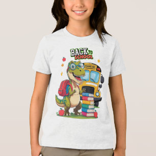 T-shirt En Tri-matière Prêt à rugir pour l'école – Édition dinosaure