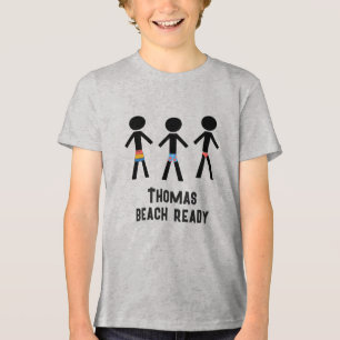 T-shirt En Tri-matière Prêt pour la plage - Trois types habillés