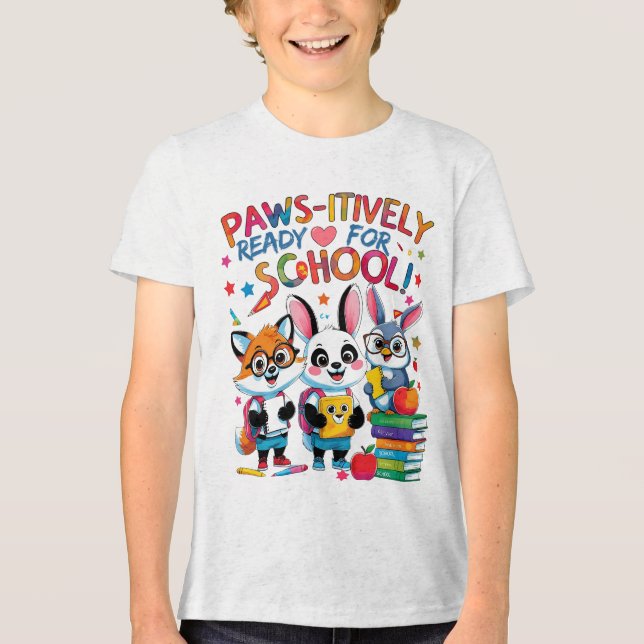 T-shirt En Tri-matière Prêt pour l'école ! (Recto)