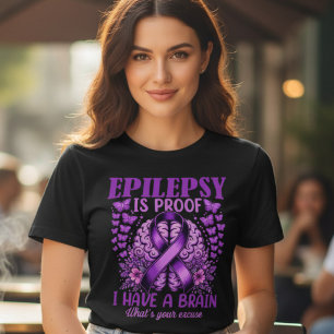 T-shirt En Tri-matière Preuve que j'ai un cerveau Épilepsie