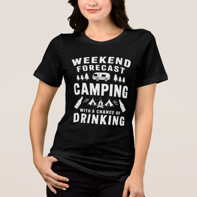 T-shirt En Tri-matière Prévision de fin de semaine : Camping (Recto)