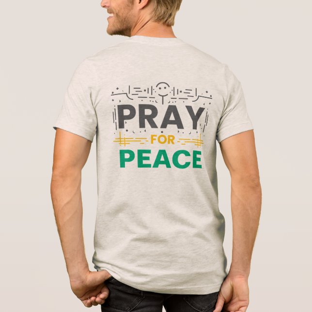 T-shirt En Tri-matière Priez pour la paix (Verso)
