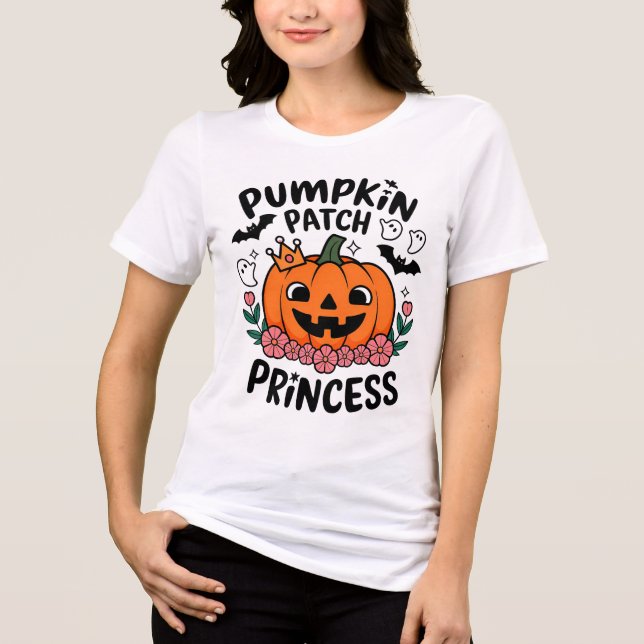 T-shirt En Tri-matière princesse de patch citrouille (Recto)