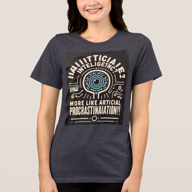 T-shirt En Tri-matière Procrastination AI (Recto)