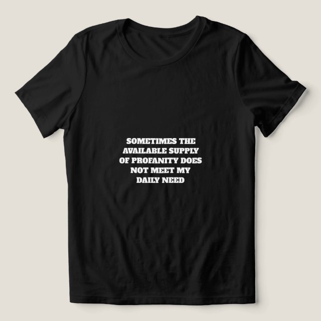 T-shirt En Tri-matière Profanité (Design Recto)
