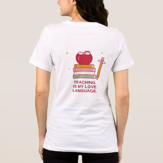 T-shirt En Tri-matière Professeur Coquette Pomme Nœud Devant Derrière