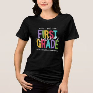 T-shirt En Tri-matière Professeur de première année Couleurs vives Ajoute