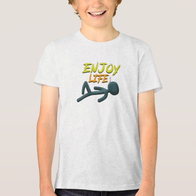 T-shirt En Tri-matière Profitez de la vie (Recto)